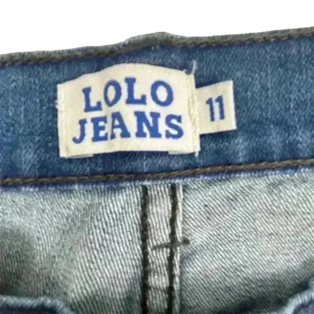 Lolo Women's Ankle Jeans Size 11 Blue Side Stripe‎ Stretch Denim - Picture 11 of 12
